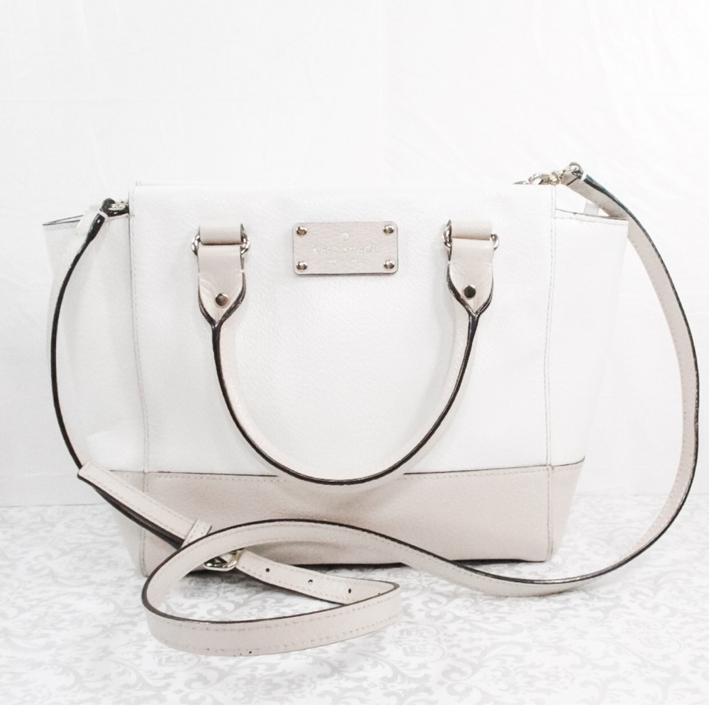 Kate Spade Cream and White Medium Tote